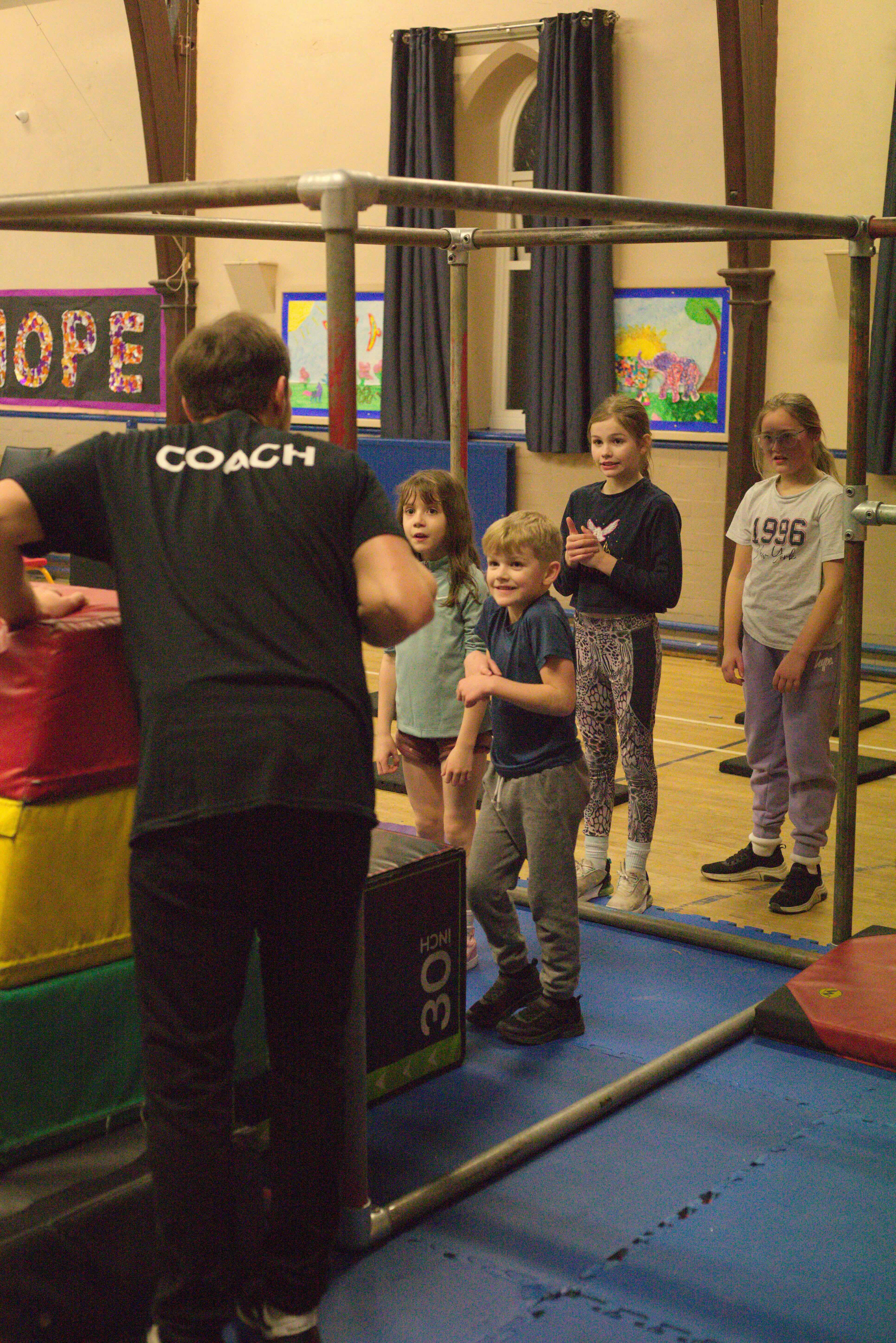 Students engaged in movement training