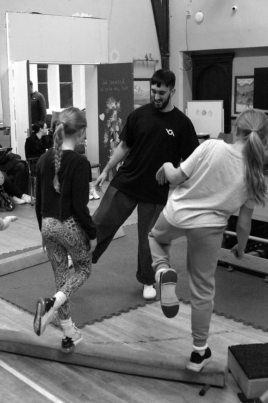 Movement Matters coach overseeing an after-school Parkour session at Hope Church